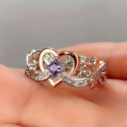 Violetheart Gold & Silver Ring | Mixed Gold