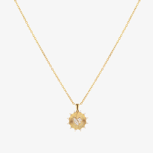 Sunray Love Necklace | Gold