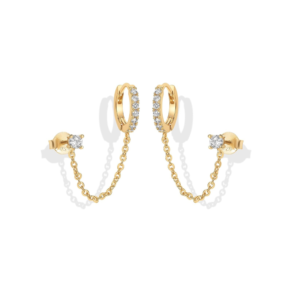 Adella Chain Earrings | Gold